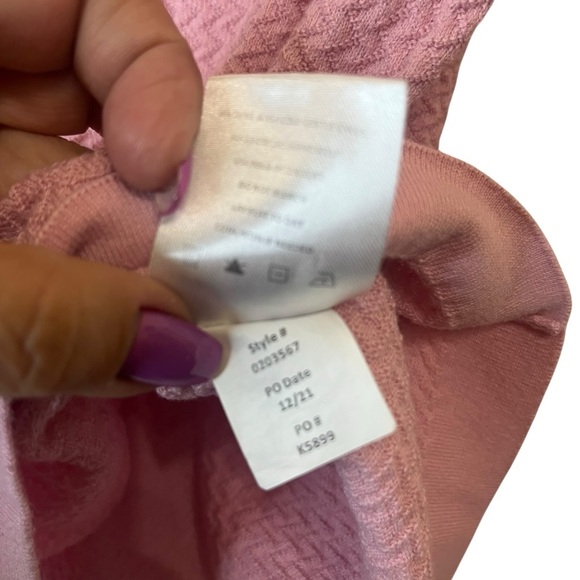 Dover Saddlery IconEQ Ladies' Rowan Equestrian Pink V-Neck Knit Sweater SZ XS - Picture 7 of 11